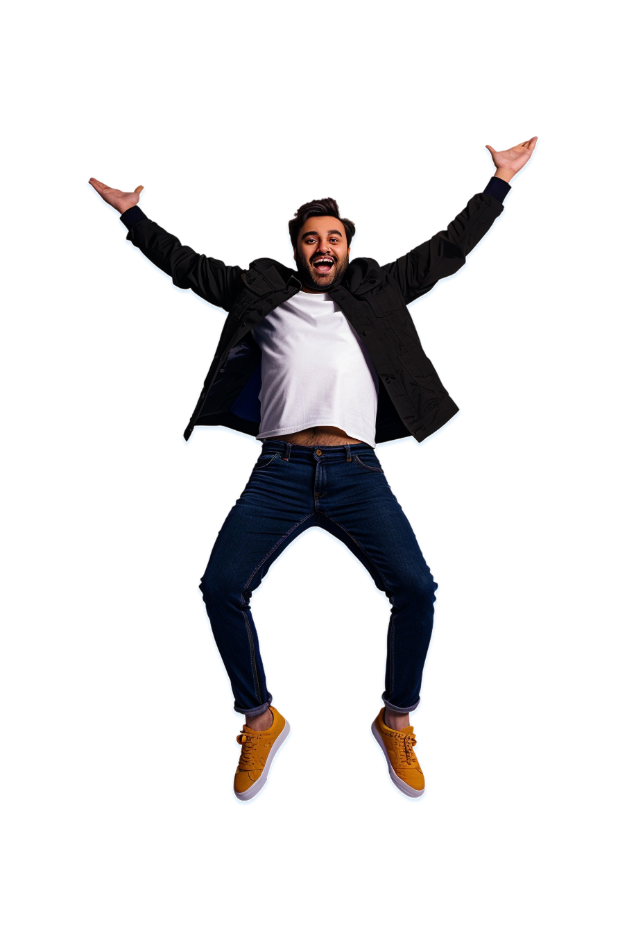 Happy customer promoting a brand through referral program software